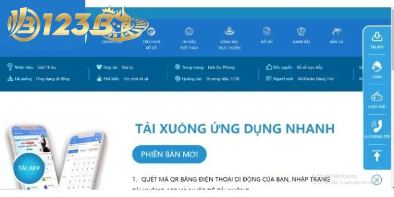 Hướng Dẫn Tải App 123B Trải Nghiệm Cá Cược Mượt Mà 3 4 bước cài đặt tải app 123B nhanh chóng và cực kỳ dễ dàng